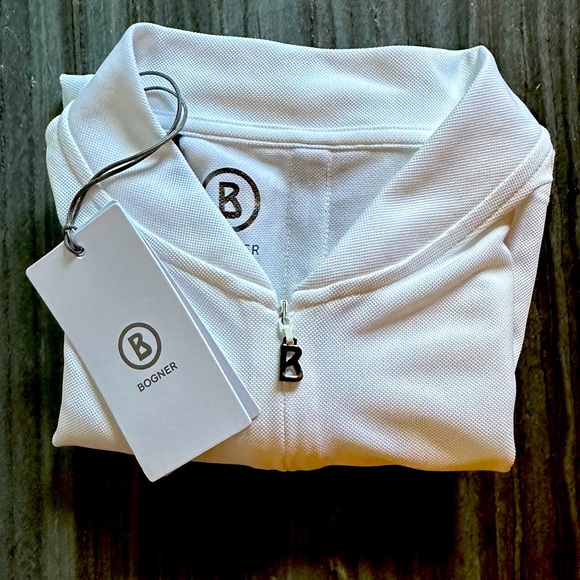 😎🎾 ⛳️Bogner Sleeveless Zip Polo, Size 8/Medium - Picture 1 of 6